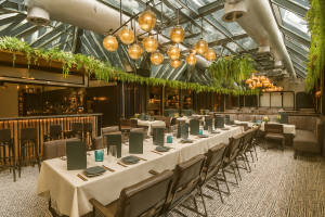 Image of Eden Restaurant interior with corporate event setup