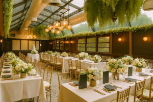 Image of Eden Restaurant interior with wedding event setup