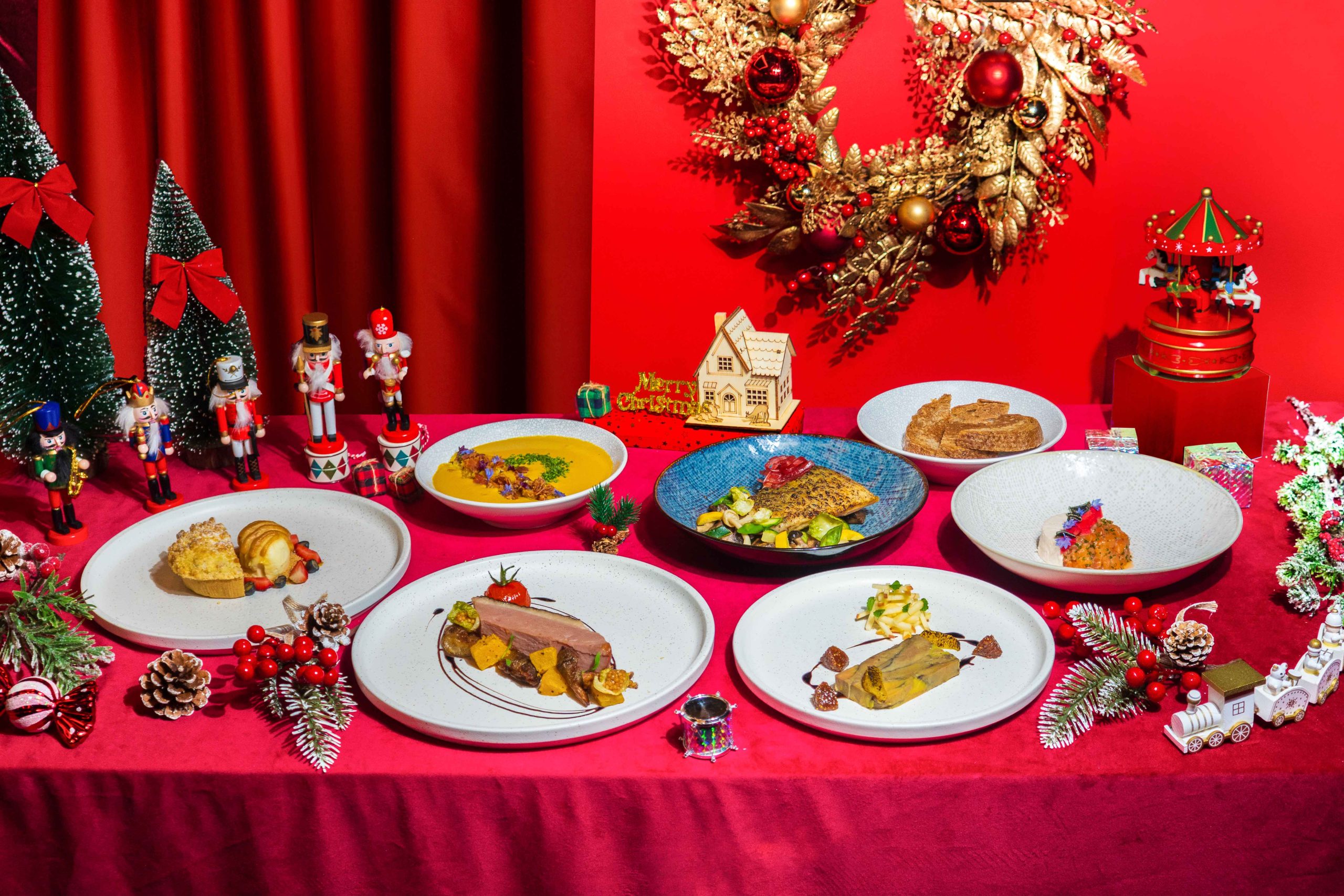A groupshot food image of the seasonal menu.